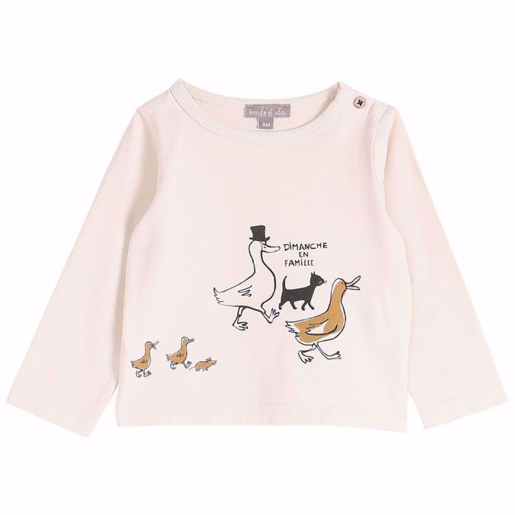 Camiseta bebé estampado family patos