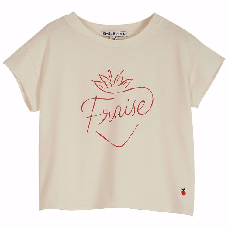 Camiseta algodón "fraise" blanca Emile et Ida