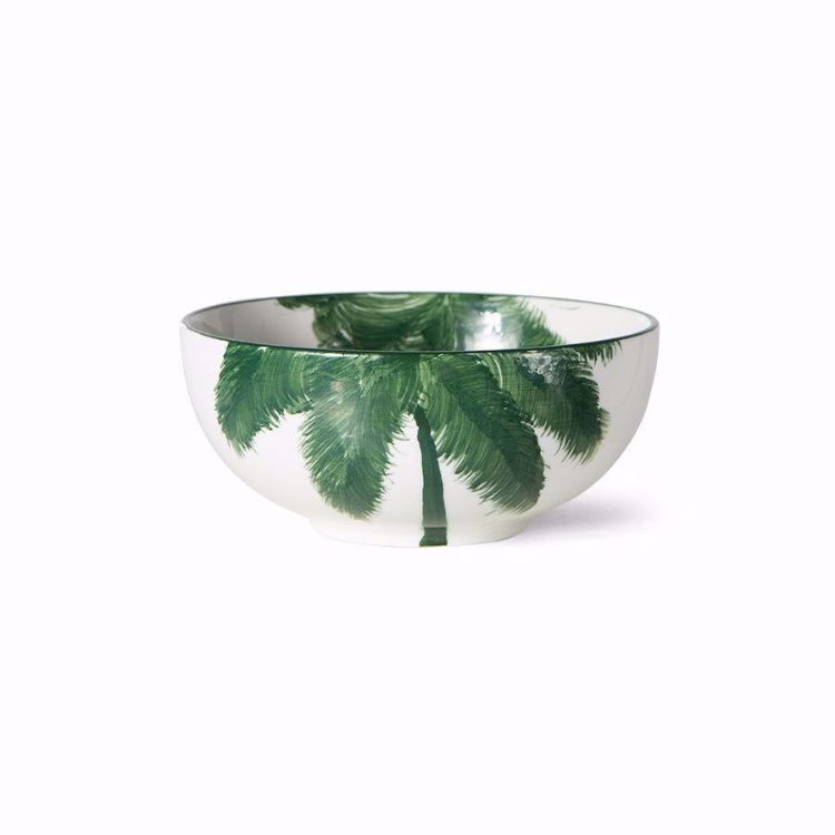 Bowl cerámica palmeras, verde. Hkliving