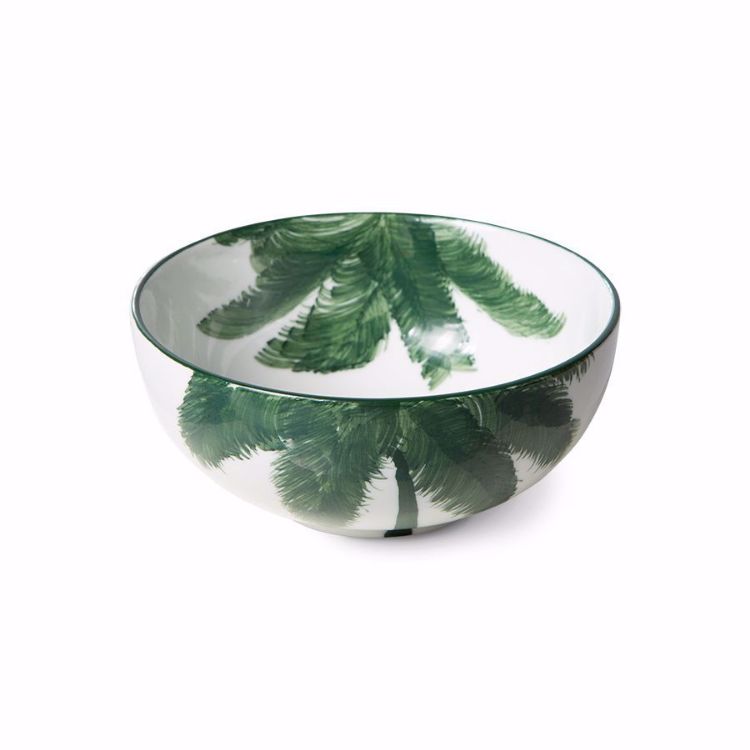Bowl cerámica palmeras, verde. Hkliving