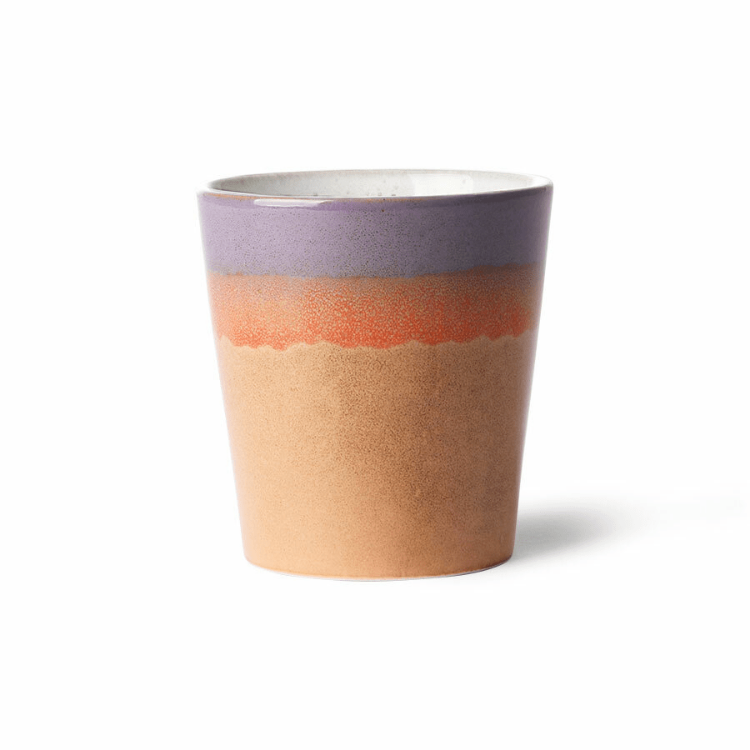 Vasito cerámica café, sunset. Hkliving