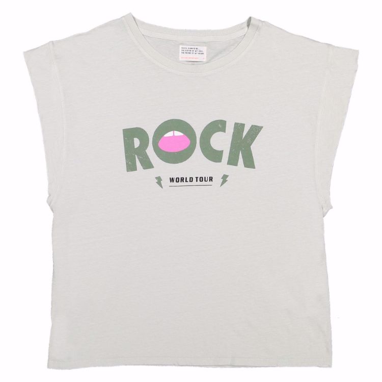 Camiseta gris claro estampado "ROCK"