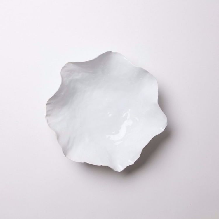 Plato flor blanco, pequeño. Olsson & Jensen
