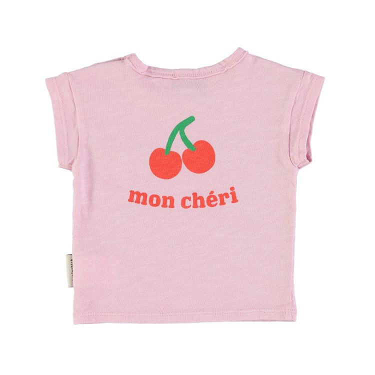 Camiseta bebé unisex lila cerezas Piupiuchick